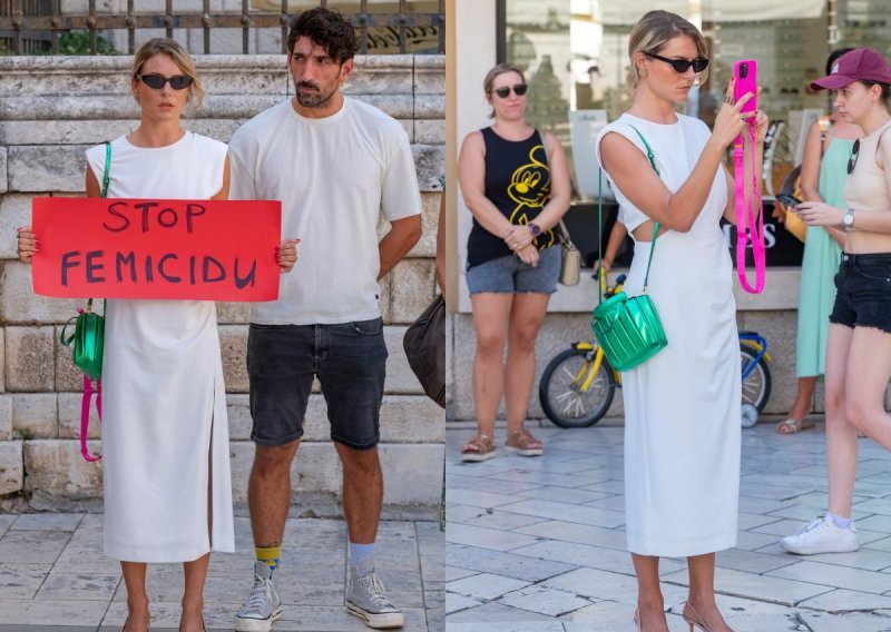 Među brojnim sudionicima prosvjeda protiv femicida bili su i Tihana Lazović i Slavko Sobin