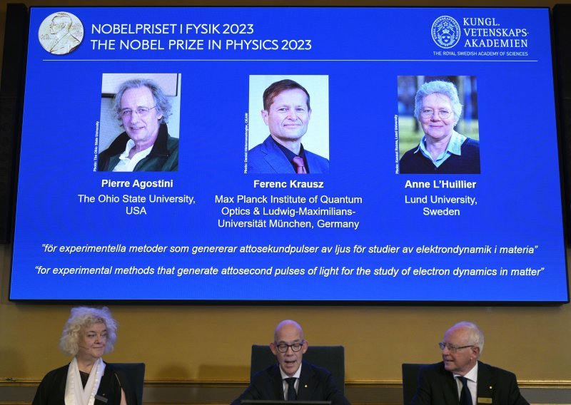 Agostini, Krausz i L'Huillier dobitnici Nobelove nagrade za fiziku 2023.