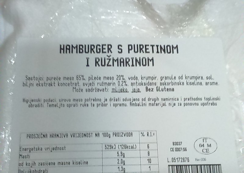 Zbog salmonele povlači se i pureći hamburger iz Plodina