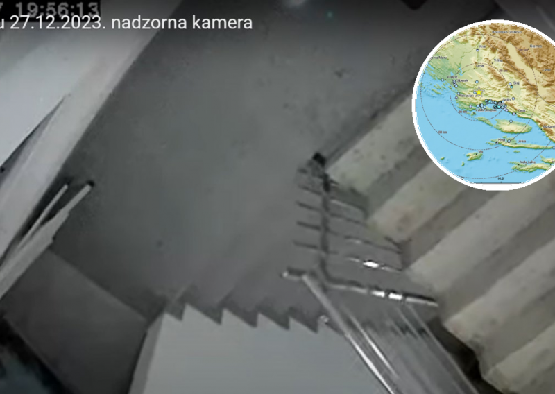 Snimka nadzorne kamere: Ovako je izgledao trenutak potresa u Trogiru