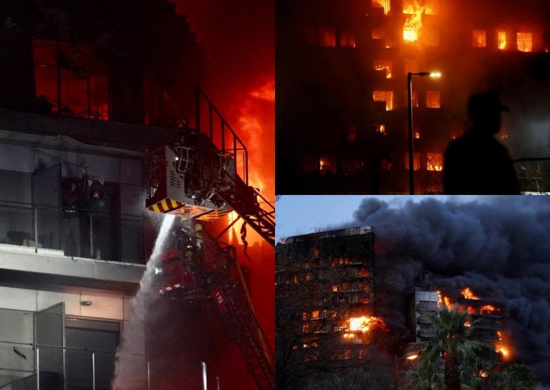 Zastrašujući požar u Valenciji: Gori zgrada od 14 katova, ima ozlijeđenih
