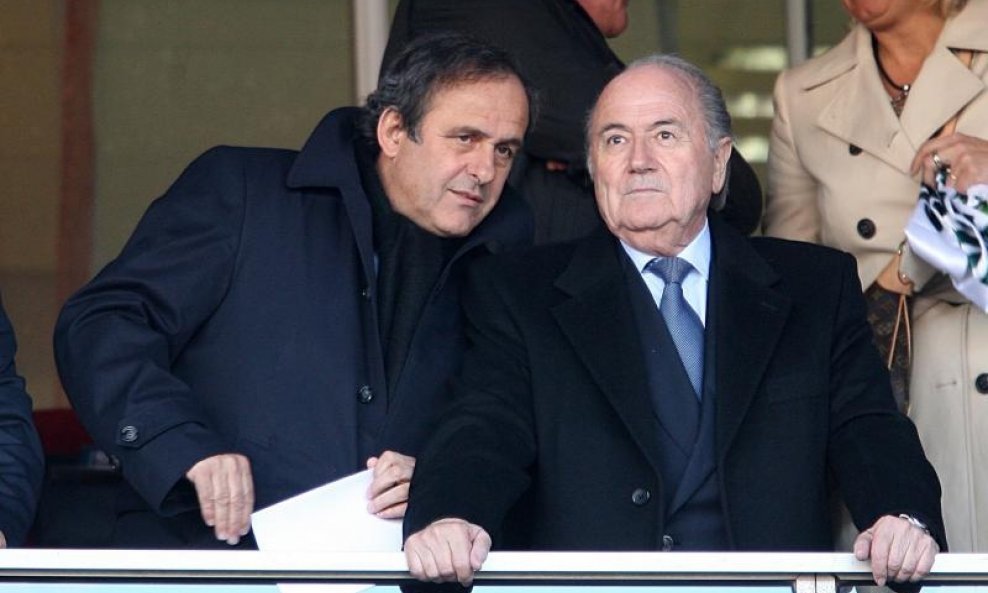 Michel Platini i Sepp Blatter