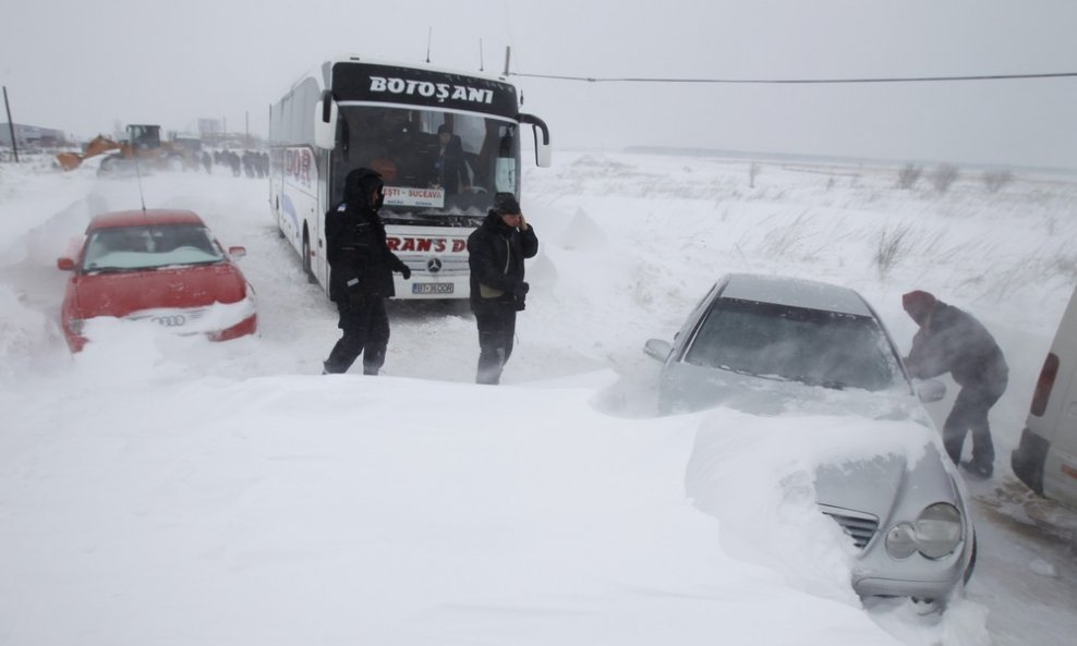 Snježna oluja u Rumunjskoj
