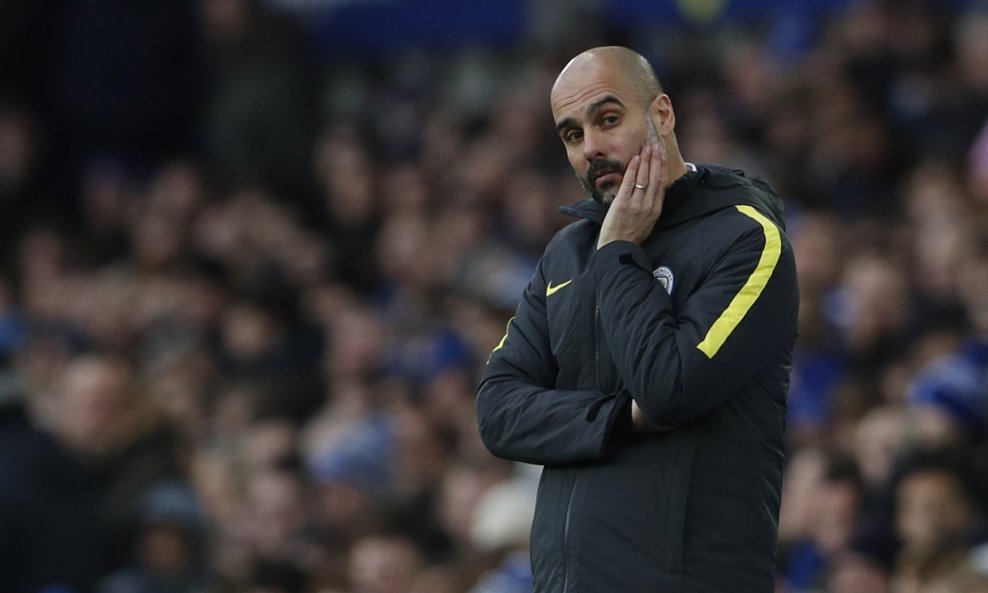 Britain Soccer Football - Everton v Manchester City - Premier League - Goodison Park - 15/1/17 Manchester City manager Pep Guardiola looks dejected  Action Images via Reuters / Lee Smith Livepic EDITORIAL USE ONLY. No use with unauthorized audio, video, d