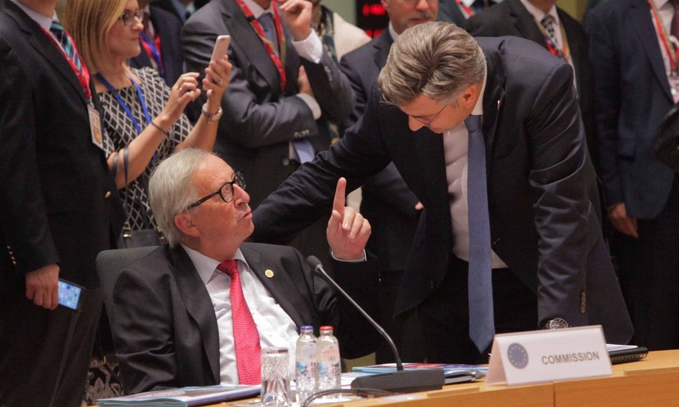 Predsjednik Europske komisije Jean-Claude Juncker i premijer Andrej Plenković