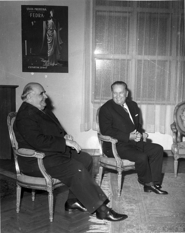 Miroslav Krleža i Tito Wikimedia Commons
