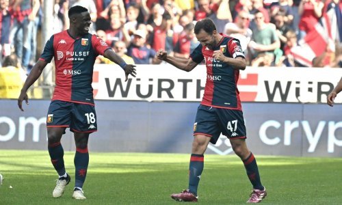 Milan Badelj slavi nakon postignutog gola