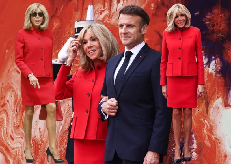 Elegantnim kompletom odala počast Kini: Brigitte Macron ukrala pozornost u crvenom